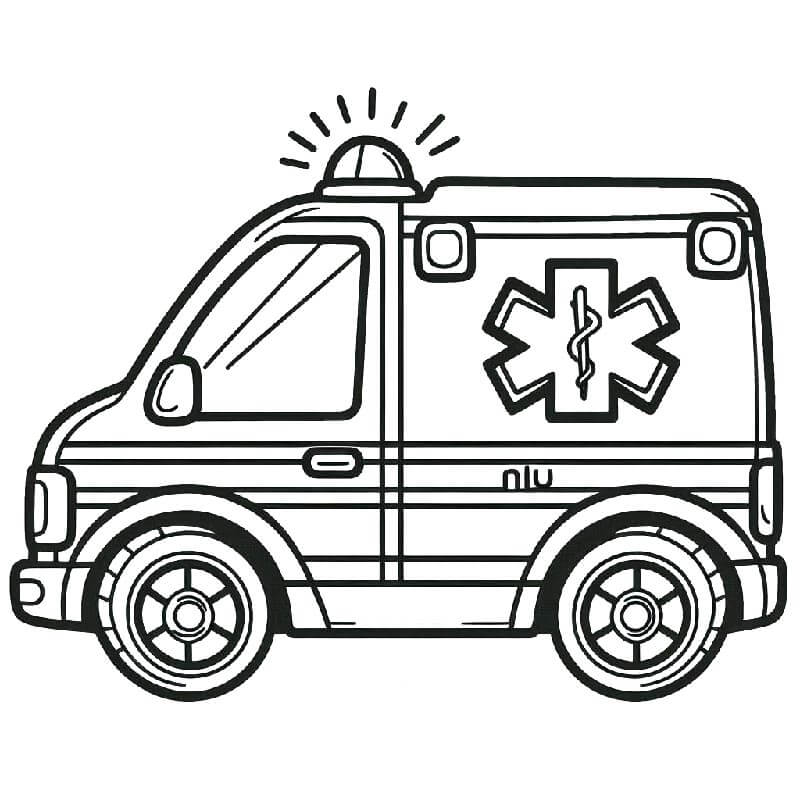 Sanitka pro 1leté Děti omalovánka
