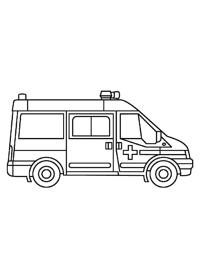 Sanitka pro 2leté Děti omalovánka