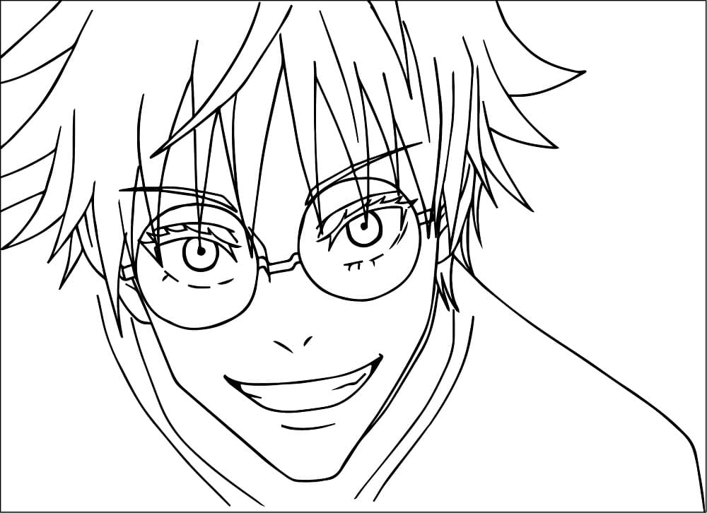 Satoru Gojo Zdarma pro Děti omalovánka