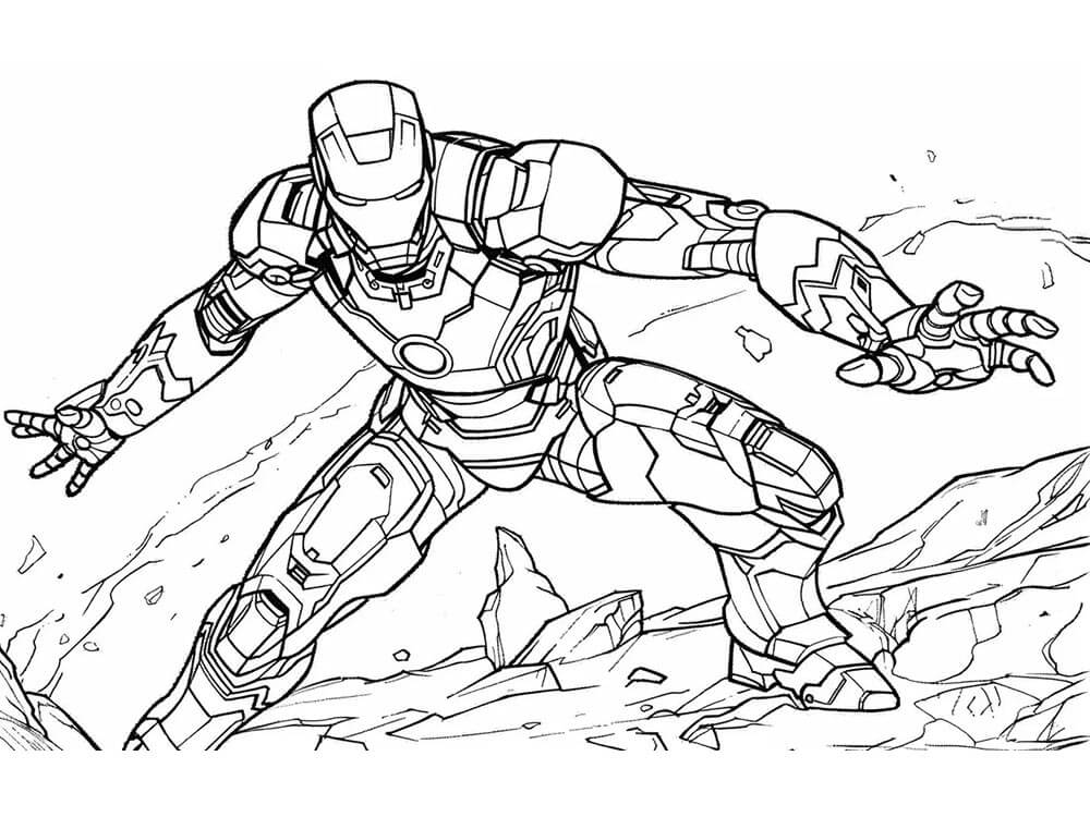 Silný Iron Man omalovánka
