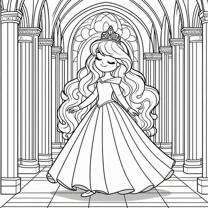 Šípková Růženka (37) omalovánka