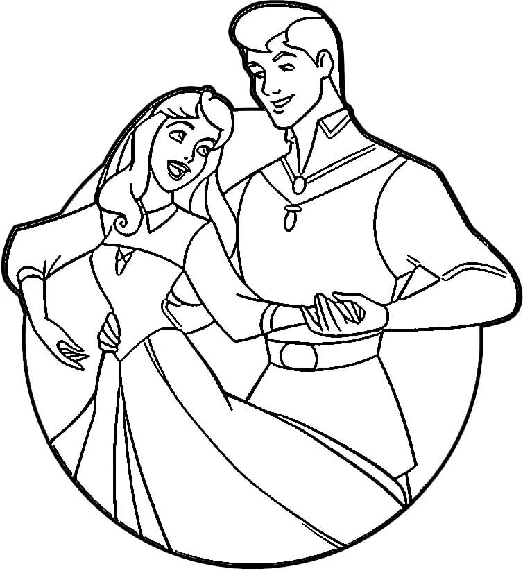 Šípková Růženka omalovánky