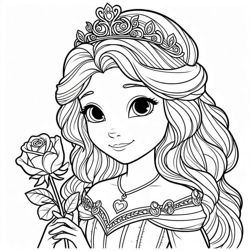 Šípková Růženka (39) omalovánka