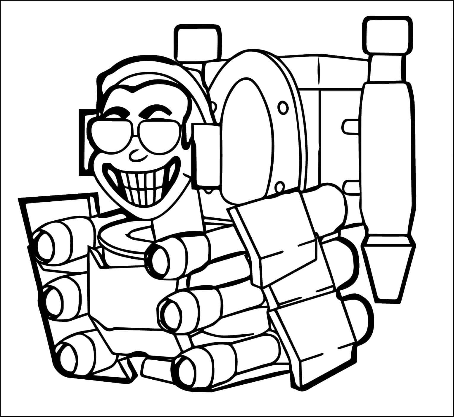 Skibidi Toilet Zdarma Vymalovatelné Obrázek omalovánka