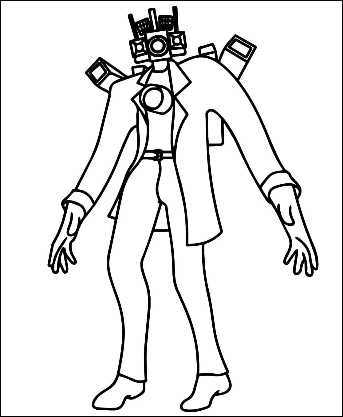 Skibidi Toilet Zdarma omalovánka