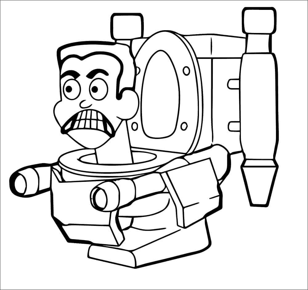 Skibidi Toilet pro 3leté Děti omalovánka