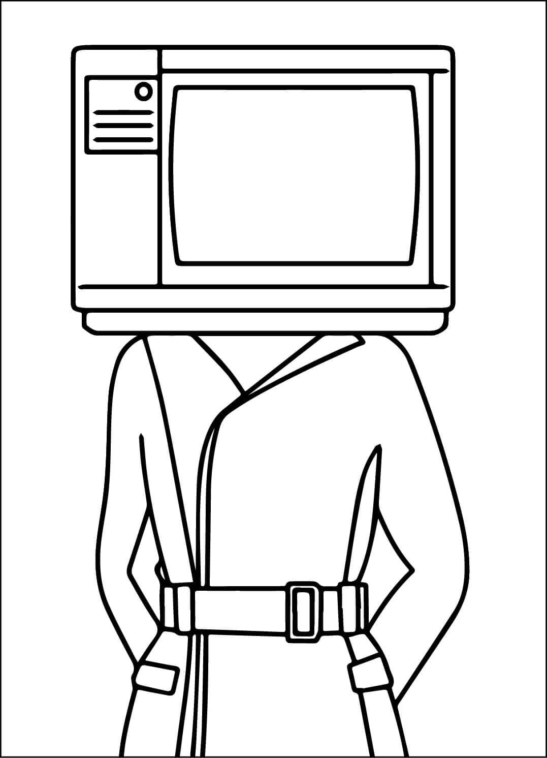 Skibidi Toilet pro 5leté Děti omalovánka