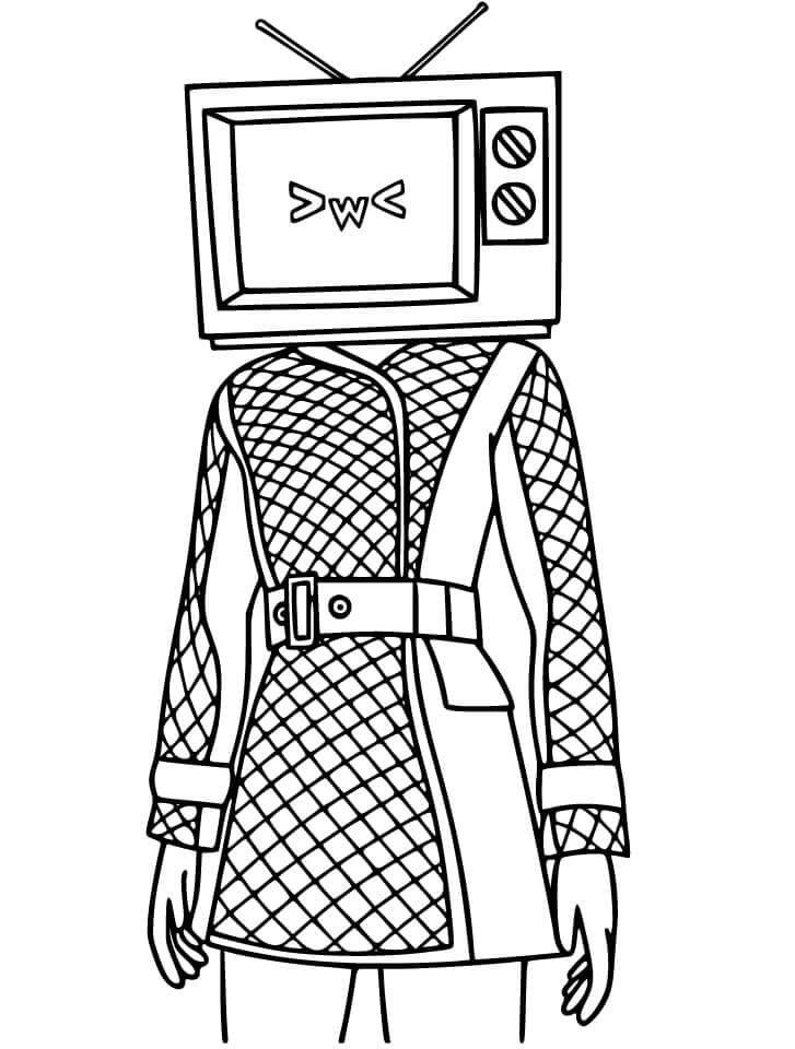 Skibidi Toilet pro 6leté Děti omalovánka