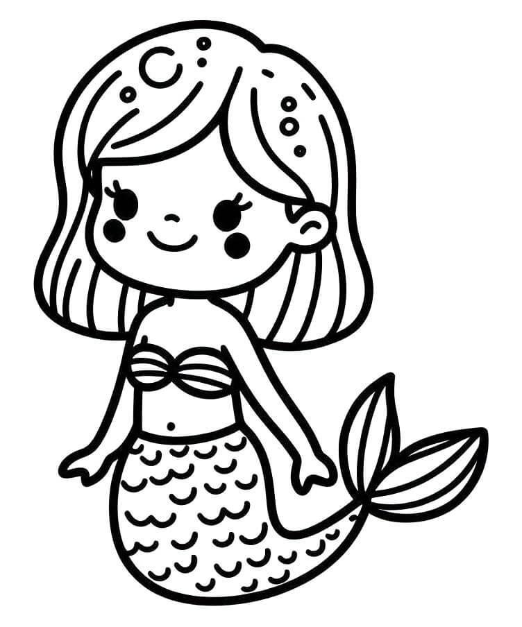 Skvělá Mořská panna omalovánka
