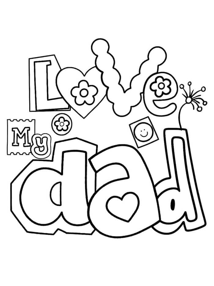 Skvělý Den otců omalovánka