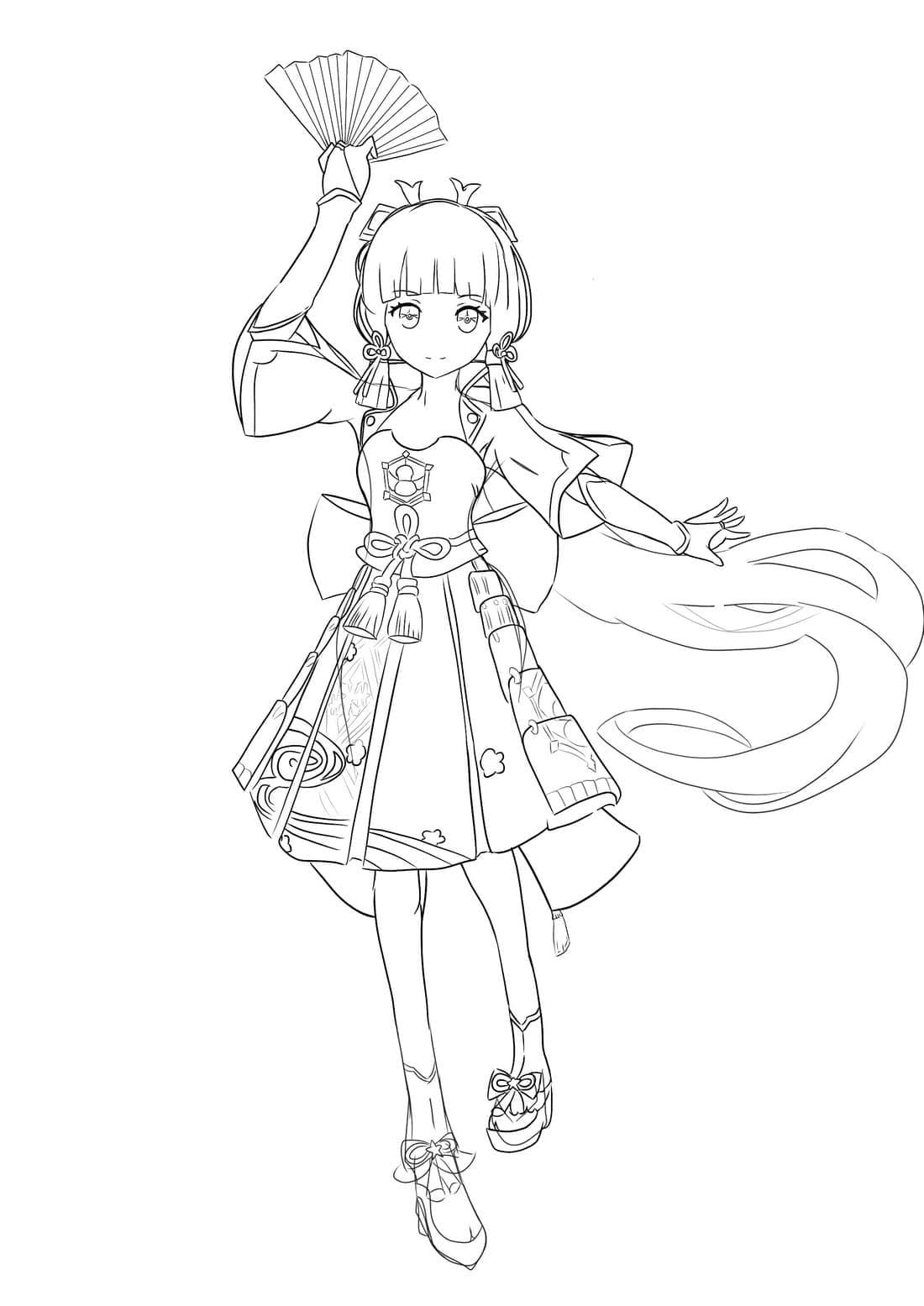 Skvělý Genshin Impact omalovánka