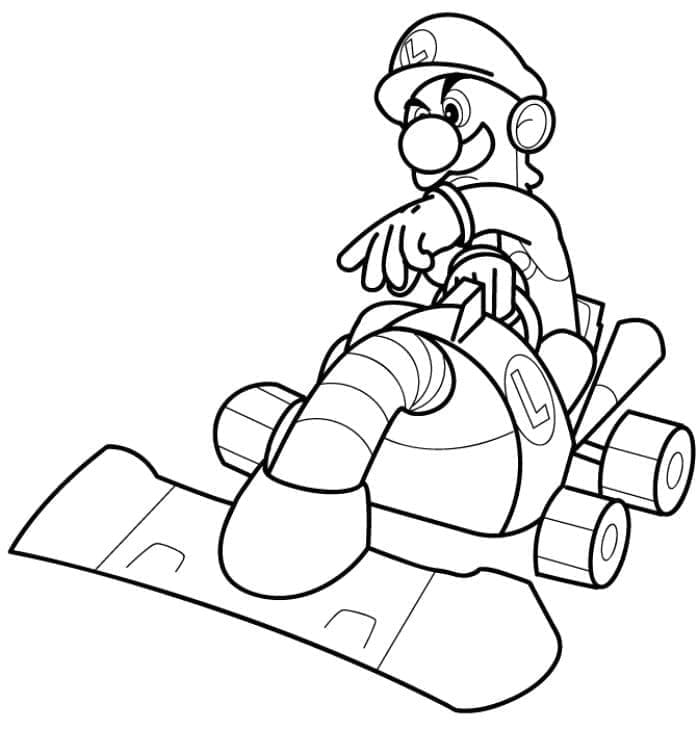 Skvělý Mario Kart omalovánka