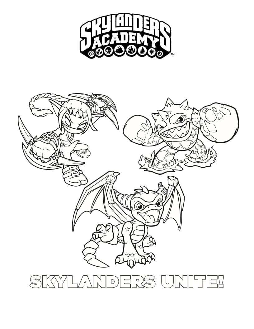 Skylanders (11) omalovánka