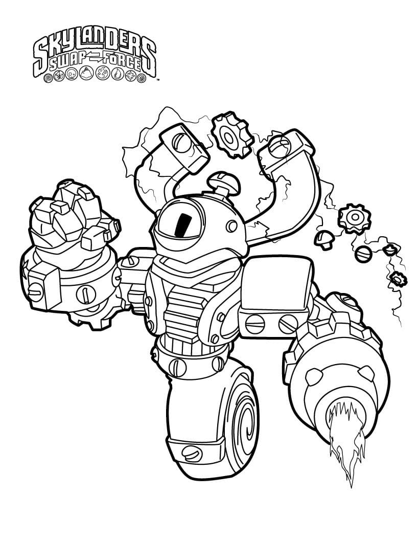 Skylanders Zdarma pro Děti omalovánka