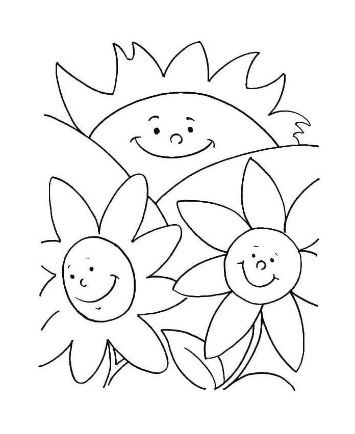 Slunce Tisknutelné Zdarma omalovánka