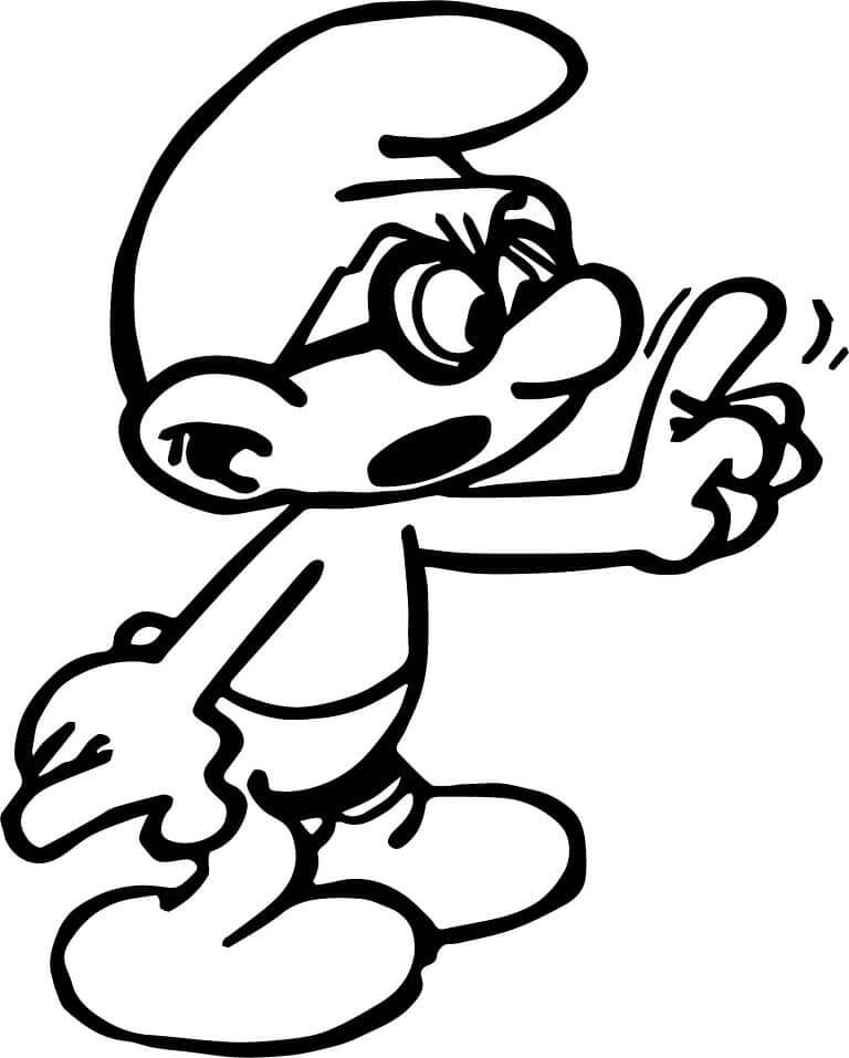 Šmoulové Tisknutelní Zdarma omalovánka