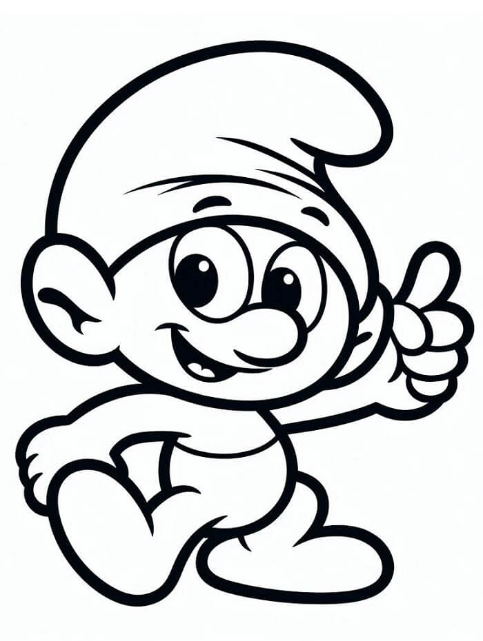 Šmoulové k Tisku omalovánka