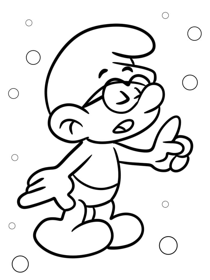 Šmoulové pro 4leté Děti omalovánka