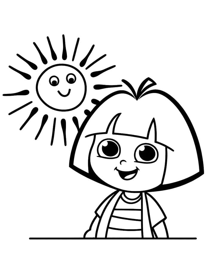 Snadná Dora Průzkumnice omalovánka