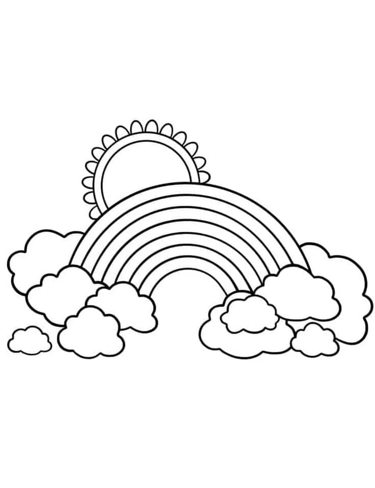 Snadná Duha omalovánka