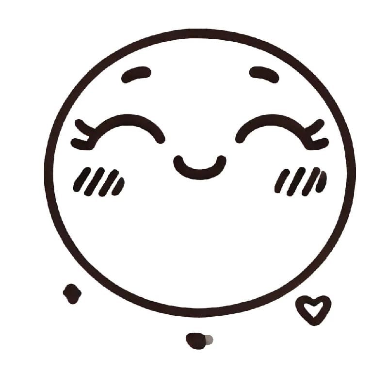 Snadná Emotikona omalovánka