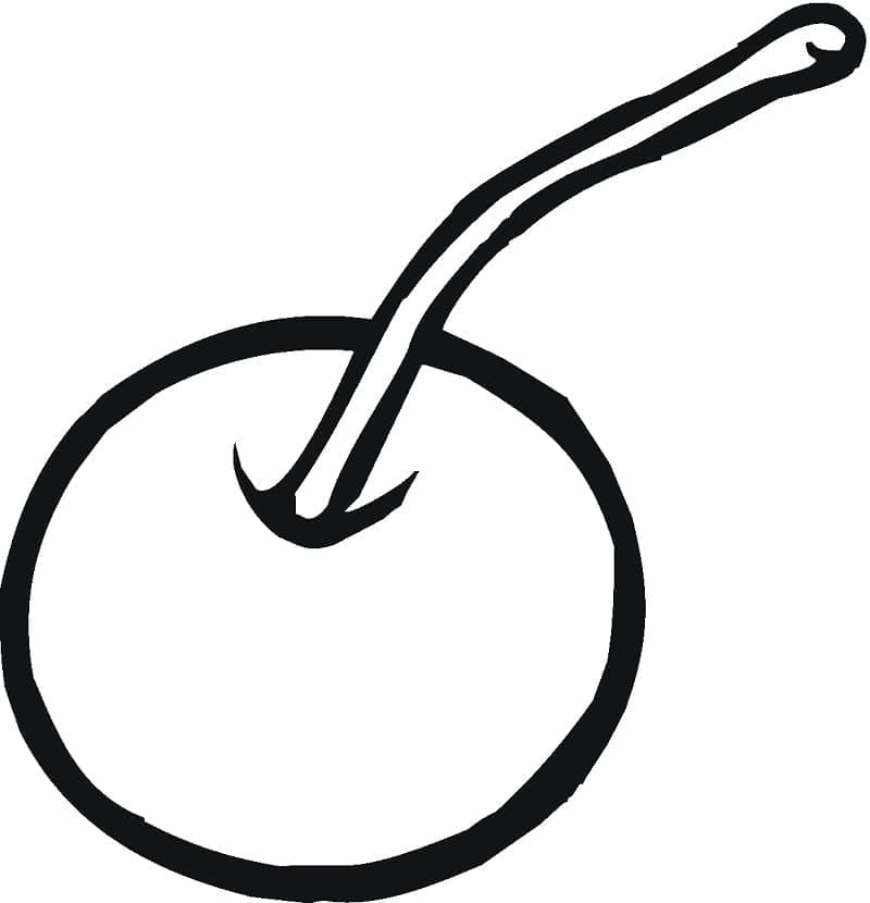 Snadná Třešeň omalovánka