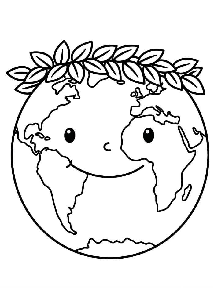 Snadná Země omalovánka