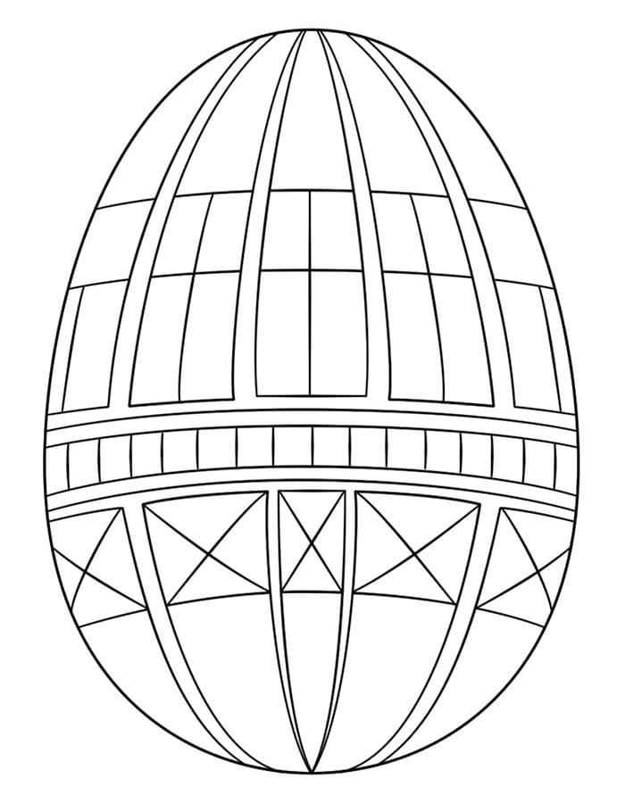 Snadné Velikonoční vajíčko omalovánka