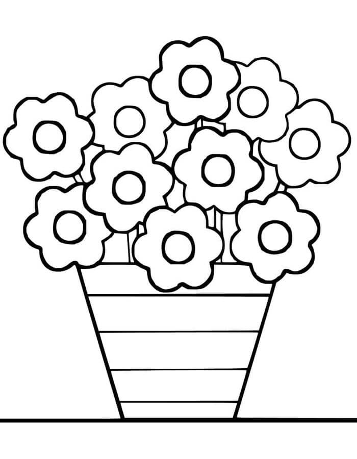Snadný Květináč omalovánka
