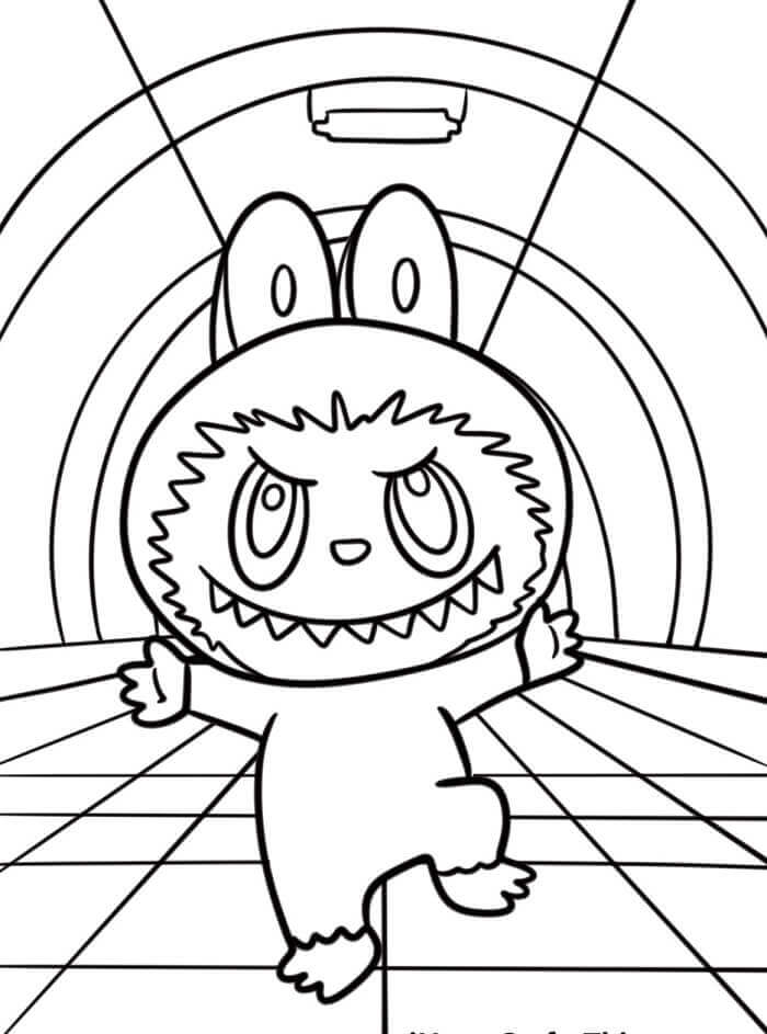 Snadný Labubu omalovánka