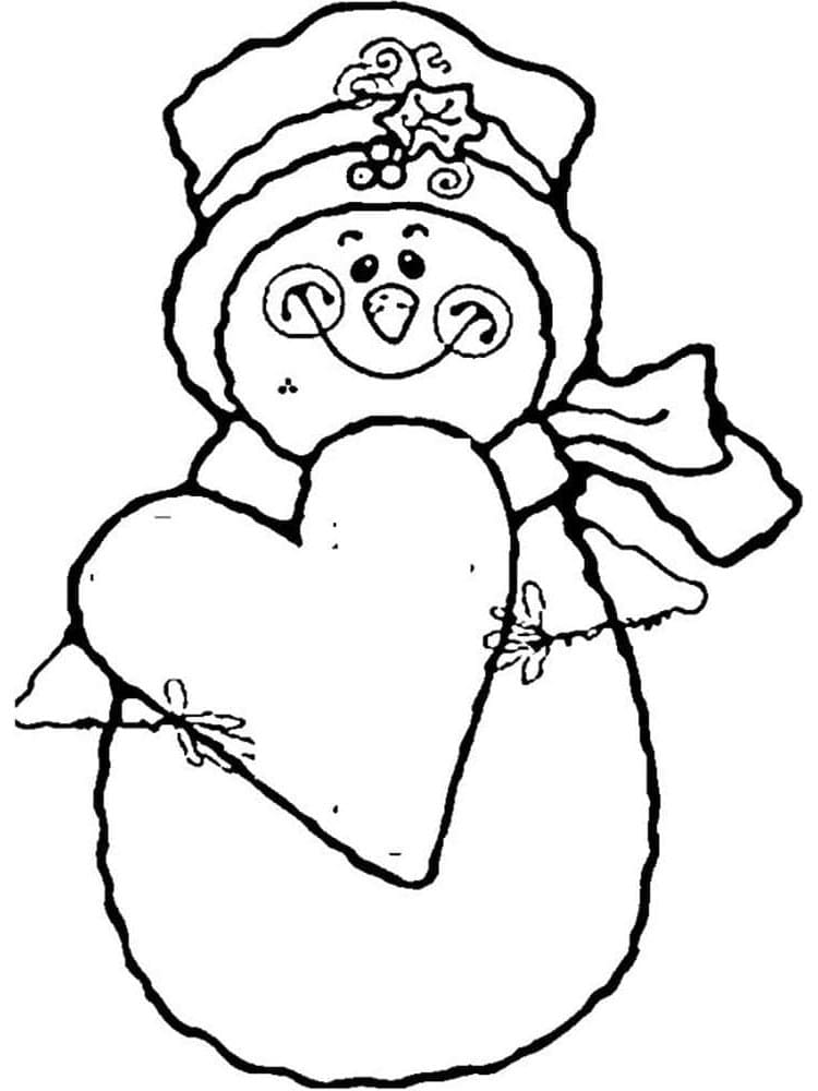 Sněhulák Vymalovatelné pro Děti omalovánka