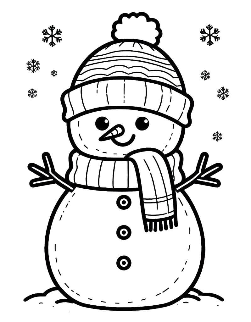 Sněhulák omalovánky