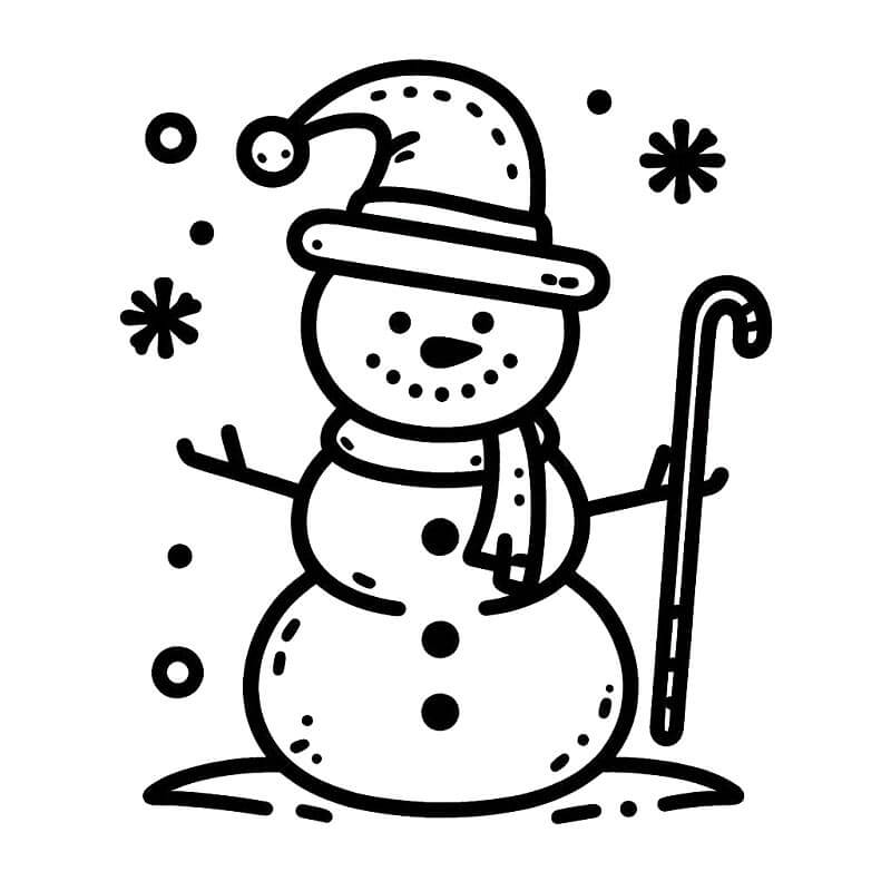 Sněhulák Zdarma omalovánka