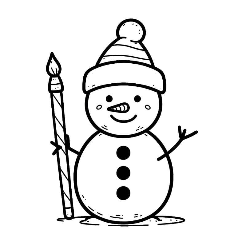Sněhulák pro Děti omalovánka