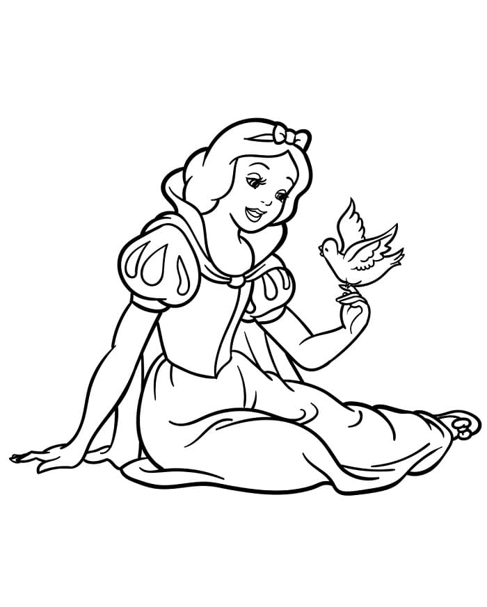 Sněhurka Vymalovatelné pro Děti omalovánka