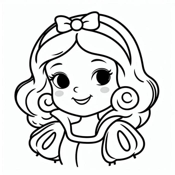 Sněhurka k Vymalování omalovánka