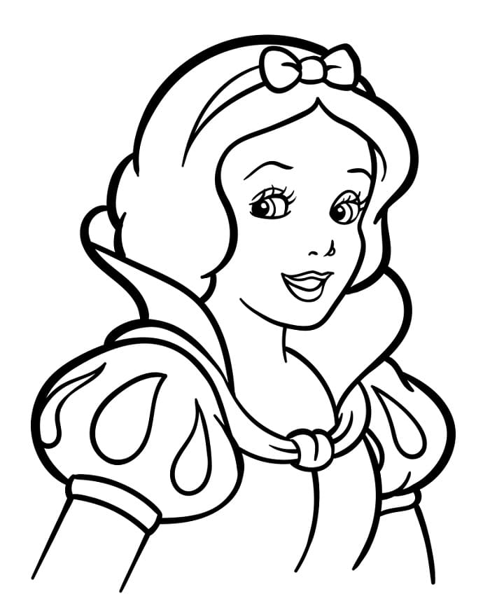 Sněhurka pro 1leté Děti omalovánka