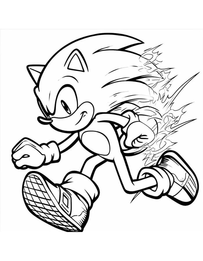 Sonic pro 4leté Děti omalovánka