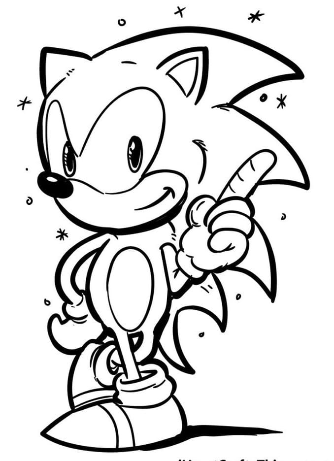 Sonic the Hedgehog omalovánka