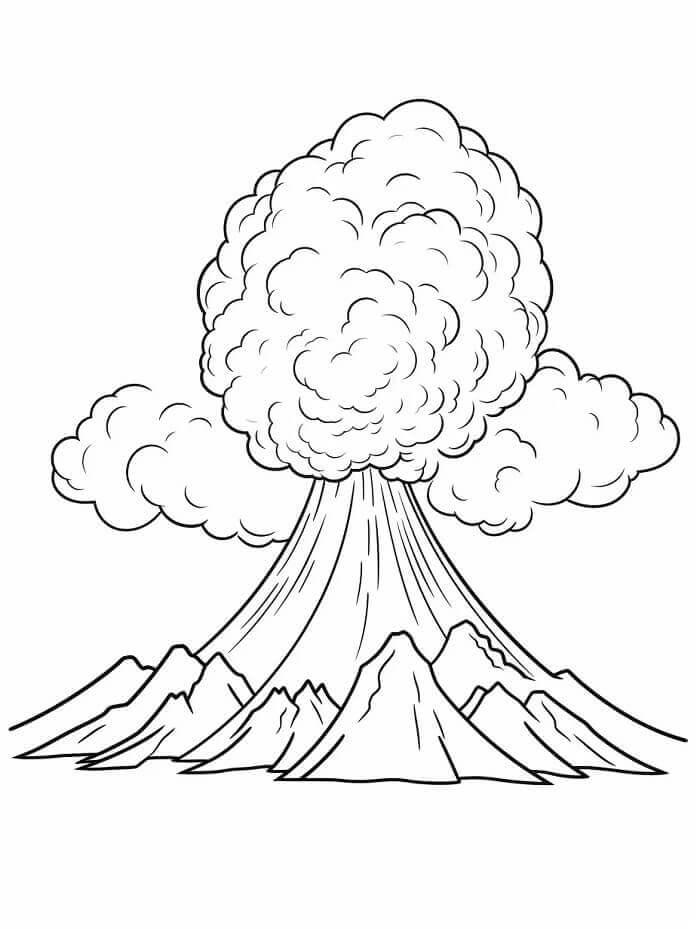 Sopka Tisknutelná Zdarma omalovánka