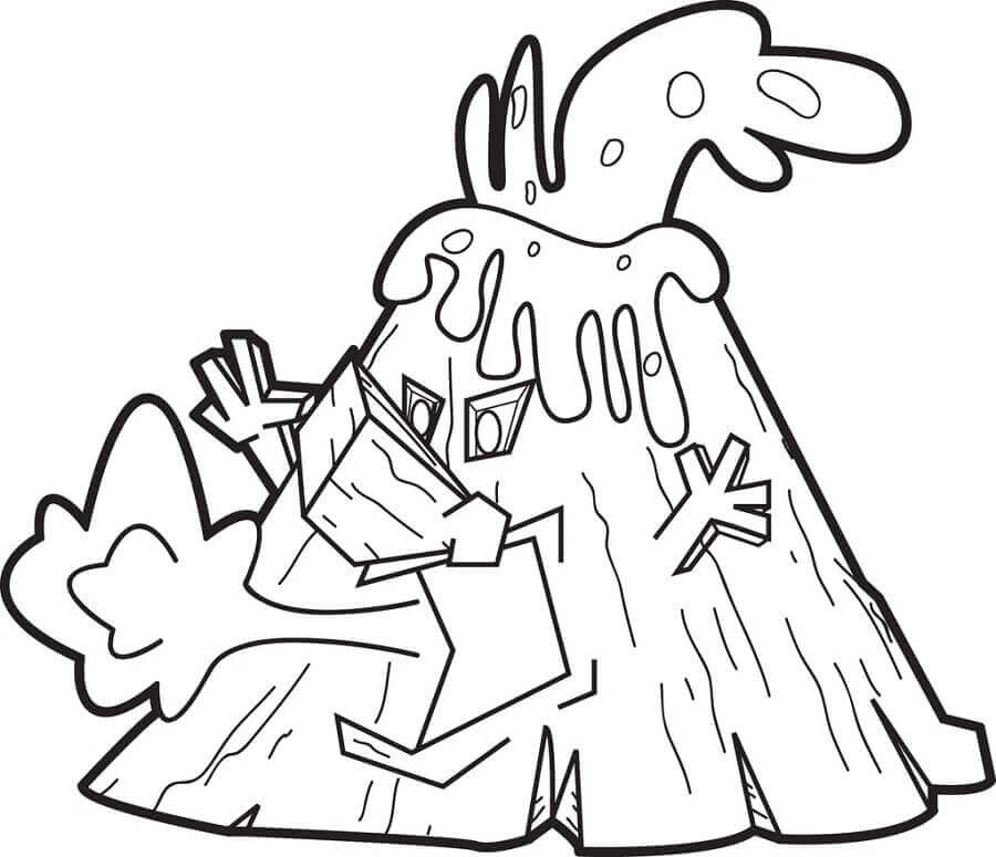 Sopka Vymalovatelné pro Děti omalovánka