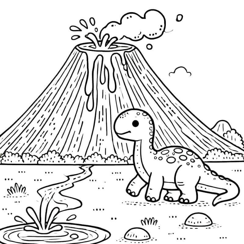 Sopka Zdarma pro Děti omalovánka