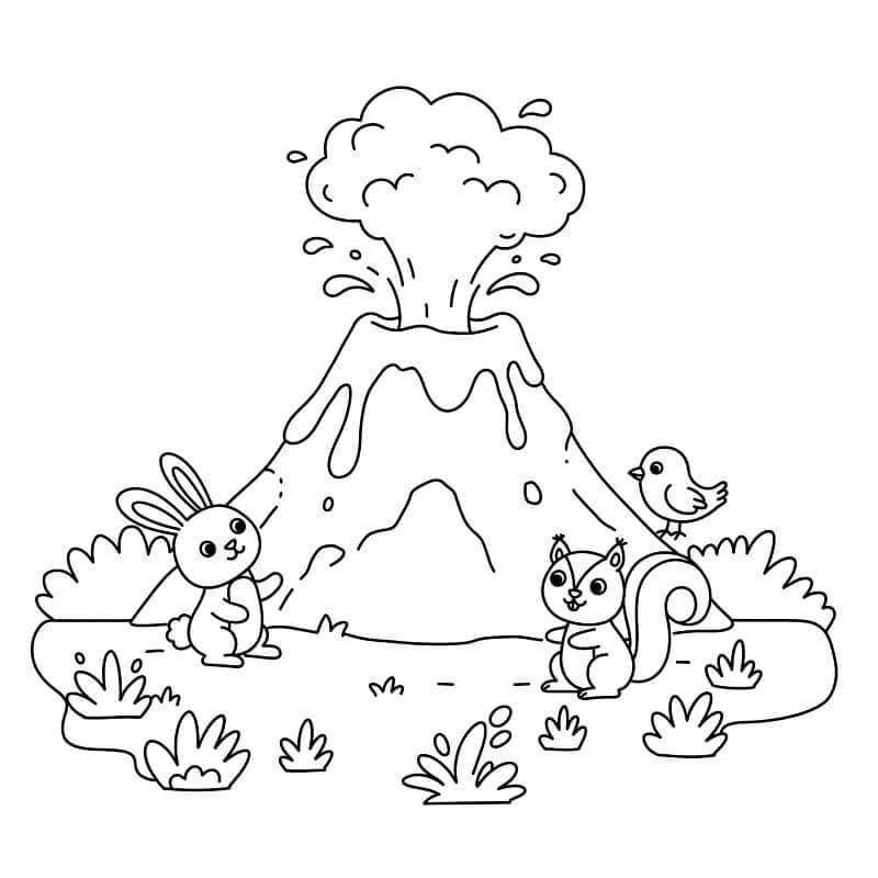 Sopka pro 2leté Děti omalovánka