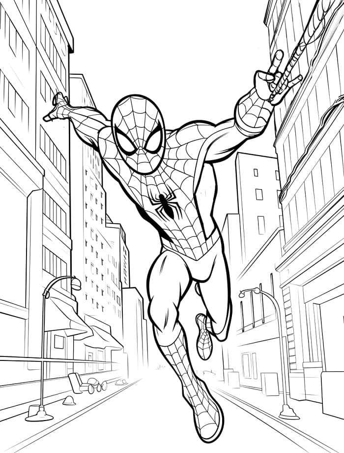 Spiderman pro 3leté Děti omalovánka