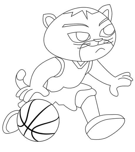 Sport Basketbal omalovánka