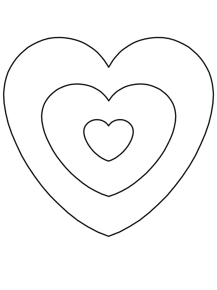 Srdce Zdarma Vymalovatelné Obrázek omalovánka