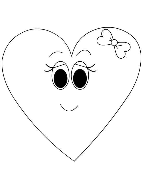 Srdce omalovánka