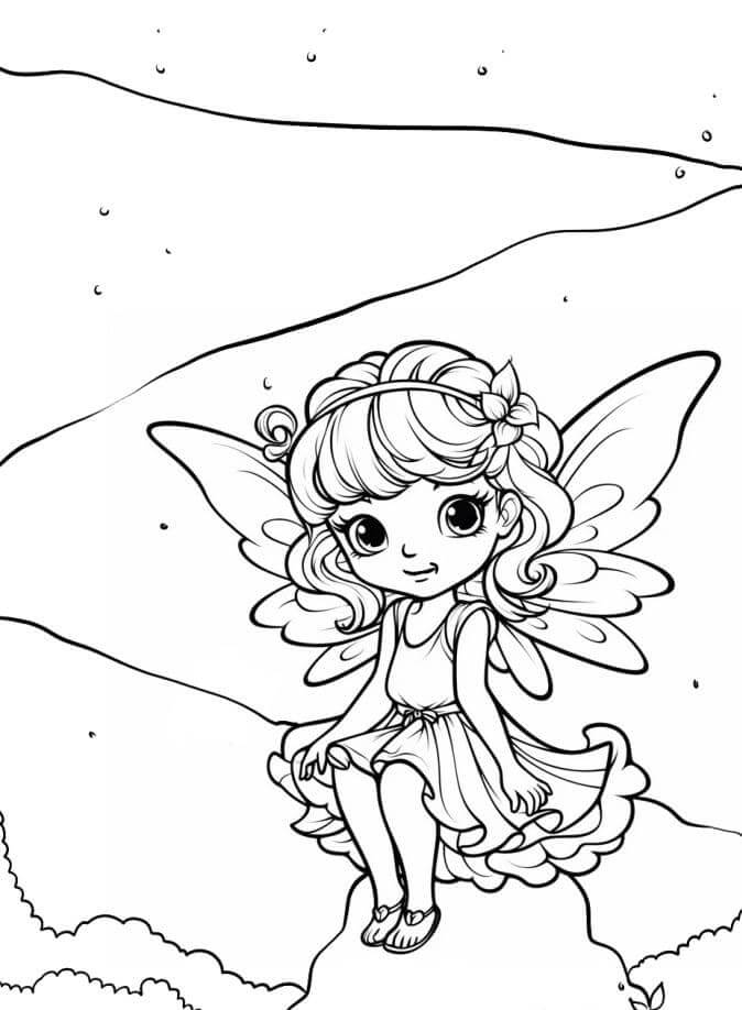 Šťastná Víla omalovánka