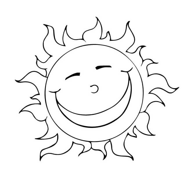 Šťastné Slunce omalovánka