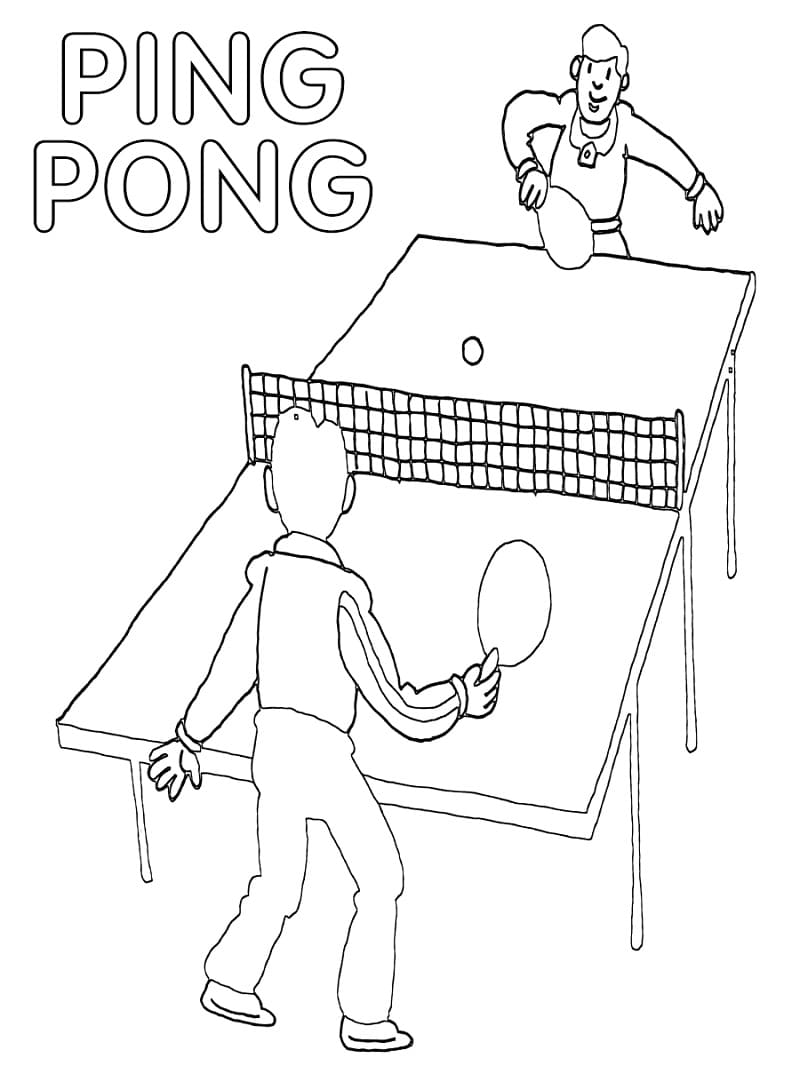 Stolní Tenis (29) omalovánka